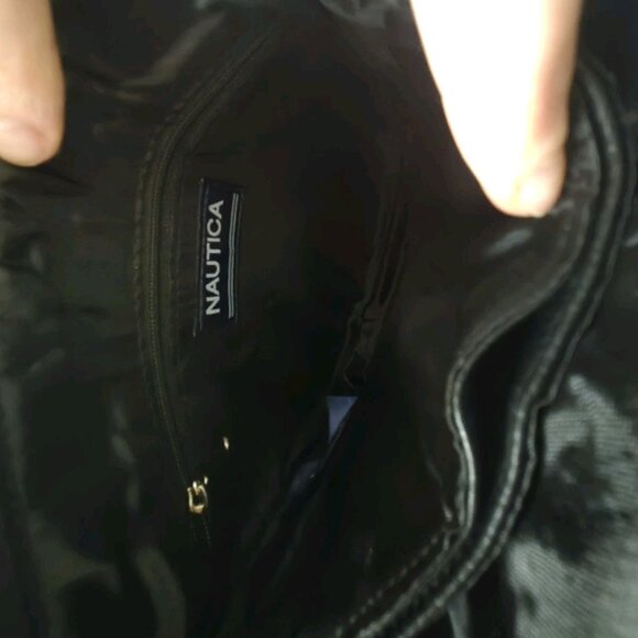 Nautica Crossbody Strait on Woven Black Multi bag - Picture 2 of 9